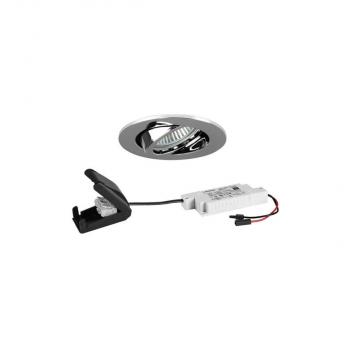 ARDEBO.de Brumberg BB18 LED-Einbaustrahlerset, dim2warm, Phasenabschnitt dimmbar, mit Anschlussbox, 6W, 460lm, 1800-3000K, chrom (39483023)