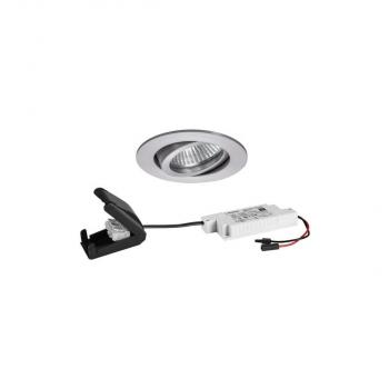 ARDEBO.de Brumberg BB18 LED-Einbaustrahlerset, dim2warm, Phasenabschnitt dimmbar, mit Anschlussbox, 6W, 460lm, 1800-3000K, aluminium (39483253)