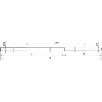 Dehn Erdeinführungsstange, Stahl, verjüngt, Ø16mm (480018)