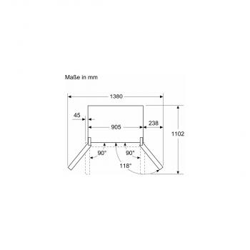 Bosch KFN96APEA Kühl-Gefrierkombination, 91cm breit, 605L, NoFrost, VitaFresh XXL, Home Connect, Antifingerprint, edelstahl