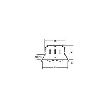 Brumberg INDIWO68 LED-Einbaustrahler, 6W, 530lm, 3000K, nickel matt (12293153)