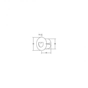 Brumberg LED-Wandeinbauleuchte, 1,2W, 20lm, 3000K, edelstahl (10128208)