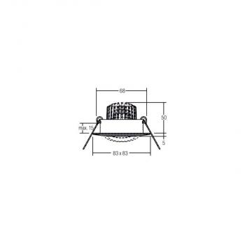 Brumberg BB14 LED-Einbaustrahlerset dim2warm Phasenabschnitt dimmbar, 6W, 460lm, 1800-3000K, nickel (39374153)