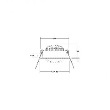 Brumberg BB05 LED-Einbaustrahlerset Phasenabschnitt dimmbar (Rundkonverter), 6W, 640lm, 3000K, weiß (40365073)