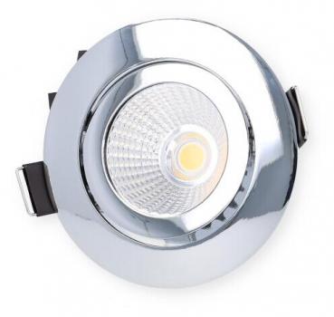 ARDEBO.de Brumberg BB03 LED-Einbaustrahlerset, Phasenabschnitt dimmbar (Rundkonverter), 6W, 640lm, 3000K, chrom (40363023)