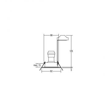 Brumberg Einbaudownlight V4A IP54 GU10, 35W, edelstahl (36004220)