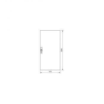 Hager FZ022N Tür, univers, rechts, geschlossen, RAL 9010, für Schrank IP44 1100x550mm