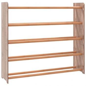 Schuhregal Braun 90x24x81 cm Holzwerkstoff