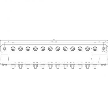 Dehn Potentialausgleichsschiene, 505x40x5mm, 39kA (472237)