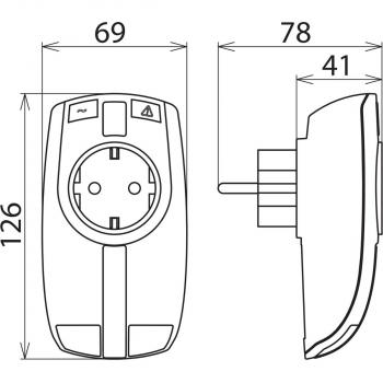 Dehn DEHNprotector Überspannungsschutz-Adapter, 16A (909321)