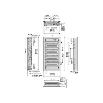 Eaton KLV-PW-48-1PXL-1SPD-2PXF-16PLI Kleinverteiler, bestückt, 4-reihig, IP30, Stahlblechtür flach