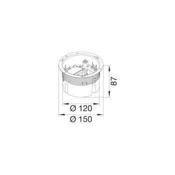 Hager BSR02D Installationsdose, für 2x45er Bodensteckdose, R02