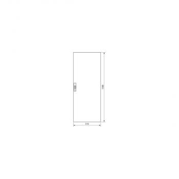 Hager FZ032N Tür, univers, rechts, geschlossen, RAL 9010, für Schrank IP44 1400x550mm