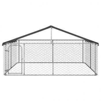 Outdoor-Hundezwinger mit Dach 300x300x150 cm