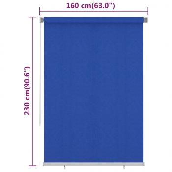 Außenrollo 160x230 cm Blau HDPE