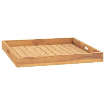 ARDEBO.de - Serviertablett 60x60 cm Massivholz Teak