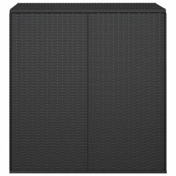 Garten-Kissenbox PE Rattan 100x49x103,5 cm Schwarz