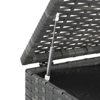 Garten-Kissenbox PE Rattan 100x49x103,5 cm Grau