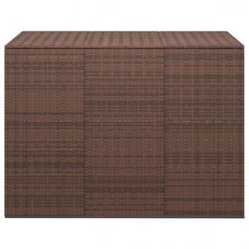 Garten-Kissenbox PE Rattan 145x100x103 cm Braun