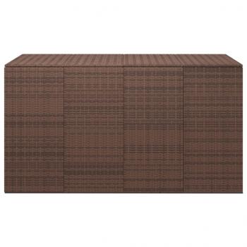 Garten-Kissenbox PE Rattan 194x100x103 cm Braun