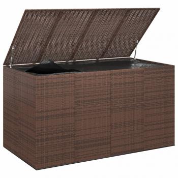 Garten-Kissenbox PE Rattan 194x100x103 cm Braun