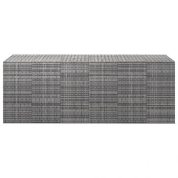 Garten-Kissenbox PE Rattan 291x100,5x104 cm Grau