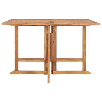 Garten-Esstisch Klappbar 110x110x75 cm Massivholz Teak