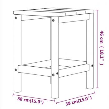 Garten Adirondack-Tisch Anthrazit 38x38x46 cm HDPE