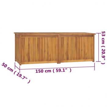 Gartenbox 150x50x55 cm Massivholz Teak