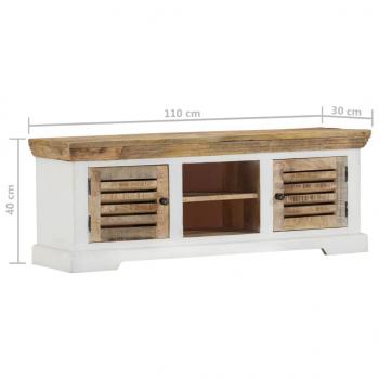 TV-Schrank 110x30x40 cm Massivholz Mango