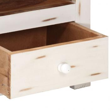 TV-Schrank Massivholz Akazie 110x30x40 cm Weiß