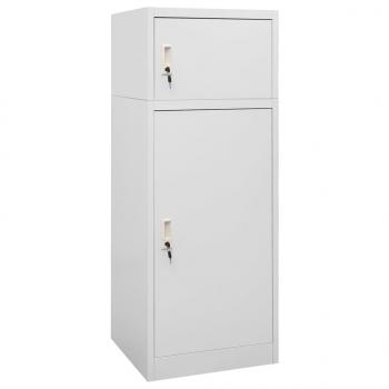 ARDEBO.de - Sattelschrank Hellgrau 53x53x140 cm Stahl   