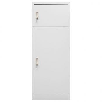 Sattelschrank Hellgrau 53x53x140 cm Stahl   