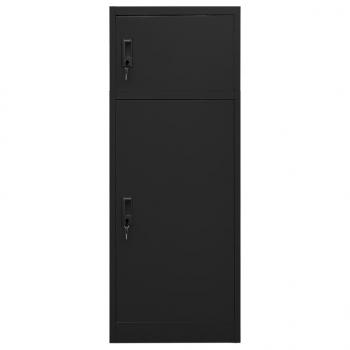 Sattelschrank Schwarz 53x53x140 cm Stahl   