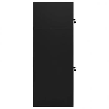 Sattelschrank Schwarz 53x53x140 cm Stahl   