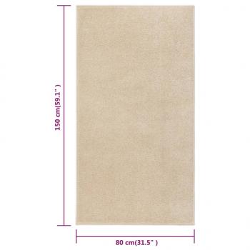 Teppich Kurzflor 80x150 cm Beige