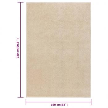 Teppich Kurzflor 160x230 cm Beige