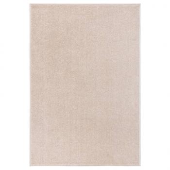 ARDEBO.de - Teppich Kurzflor 160x230 cm Dunkelbeige