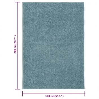 Teppich Kurzflor 140x200 cm Blau