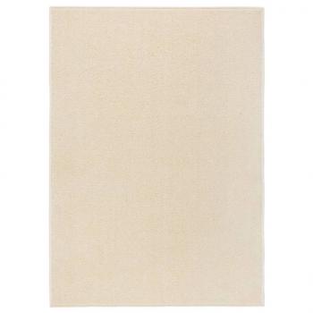 ARDEBO.de - Teppich Kurzflor 140x200 cm Creme