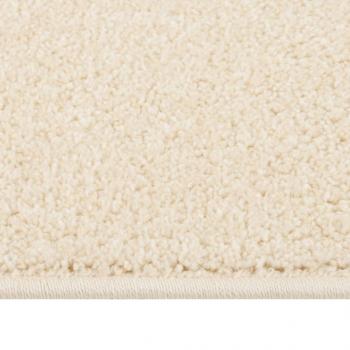 Teppich Kurzflor 140x200 cm Creme