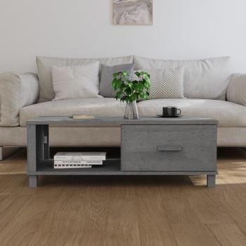 Couchtisch HAMAR Dunkelgrau 100x55x35 cm Massivholz Kiefer