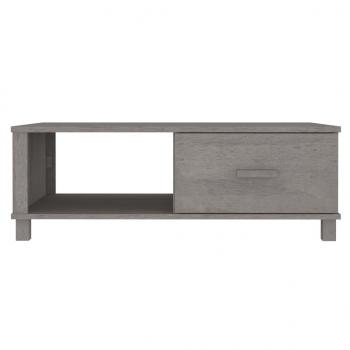 Couchtisch HAMAR Hellgrau 100x55x35 cm Massivholz Kiefer