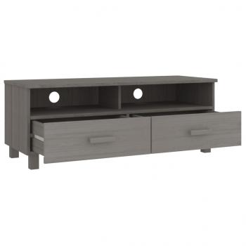 TV-Schrank HAMAR Hellgrau 106x40x40 cm Massivholz Kiefer