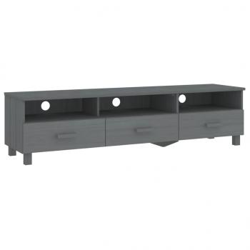 TV-Schrank HAMAR Dunkelgrau 158x40x40 cm Massivholz Kiefer