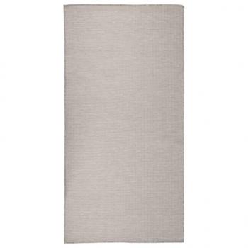 ARDEBO.de - Outdoor-Teppich Flachgewebe 100x200 cm Taupe