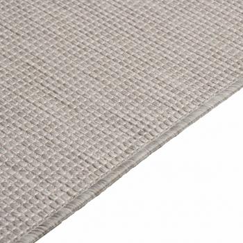 Outdoor-Teppich Flachgewebe 100x200 cm Taupe