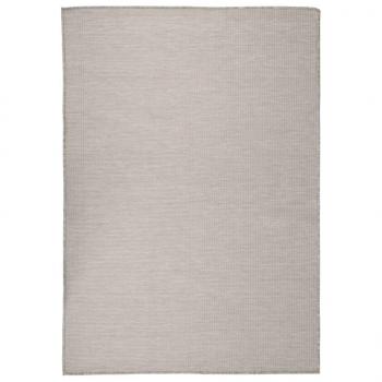 ARDEBO.de - Outdoor-Teppich Flachgewebe 160x230 cm Taupe