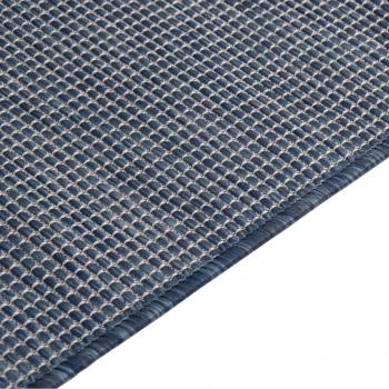 Outdoor-Teppich Flachgewebe 100x200 cm Blau