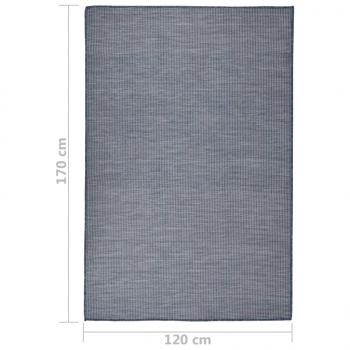 Outdoor-Teppich Flachgewebe 120x170 cm Blau